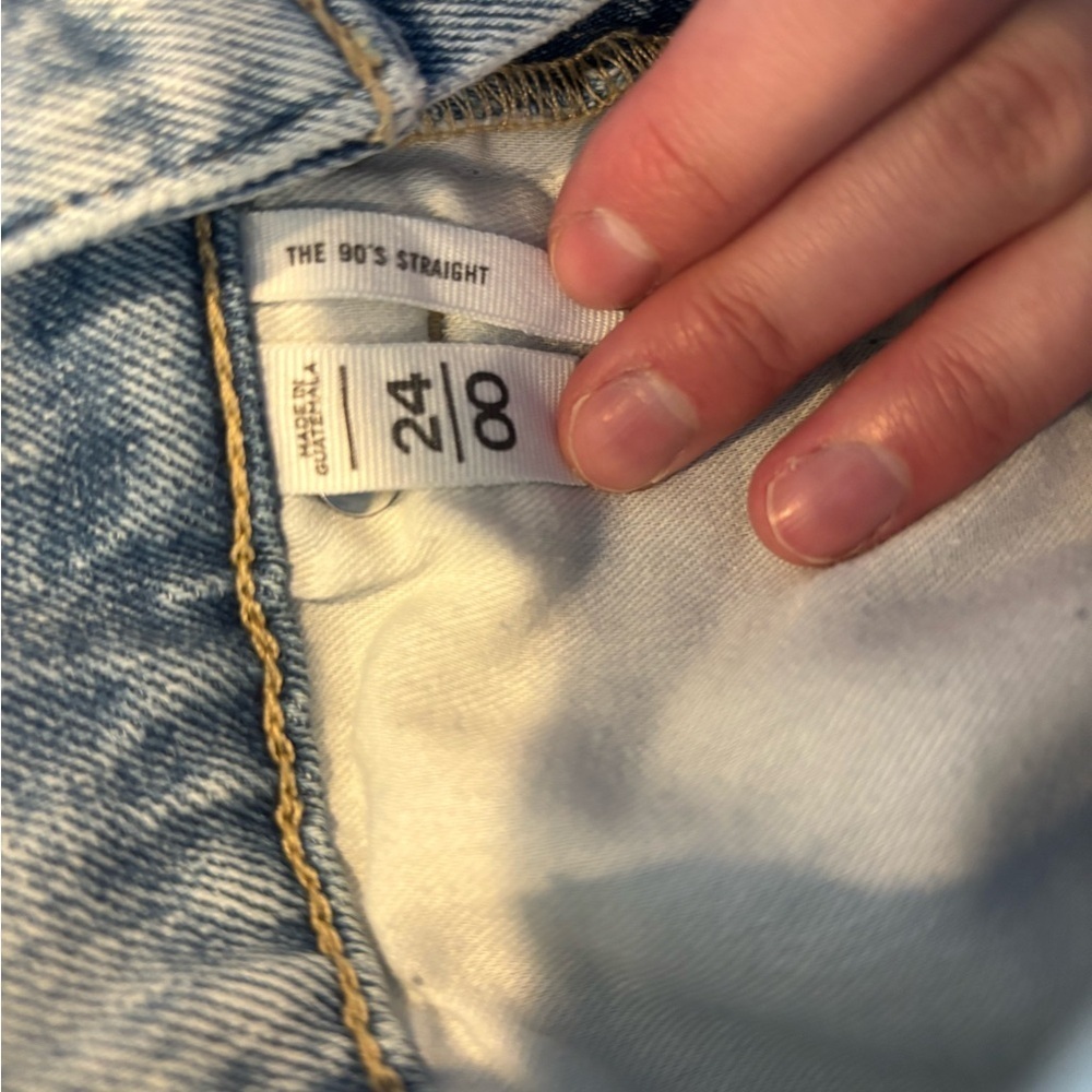 Loft 90s Light Wash Straight Jean Size 24 / 00 - Picture 4 of 6